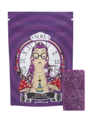 Alice Mushroom Gummy – Sour Grape (1000mg)